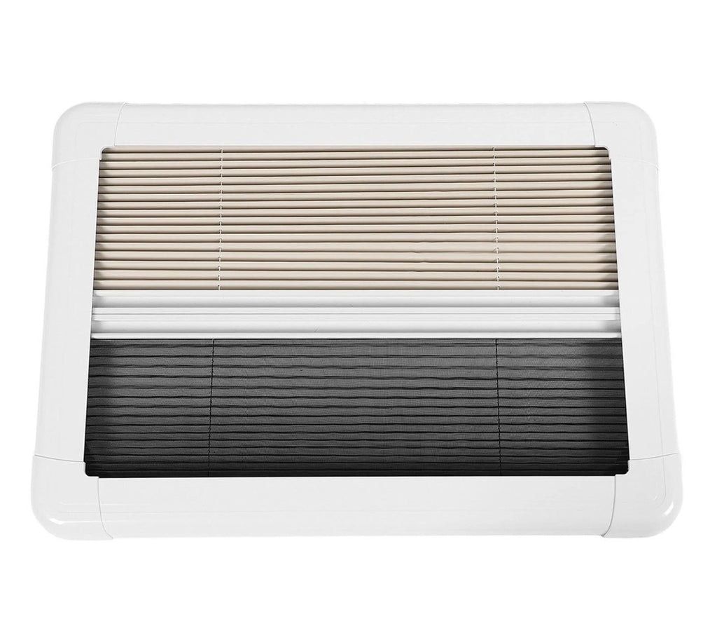 RV Pleated Interior Window Blind 106x56cm Privacy Curtain with Insect Screen