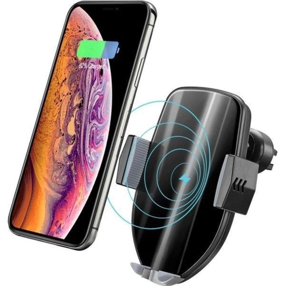Wireless Charging Car Phone Holder Windscreen & Air Vent  Automatic Clamping