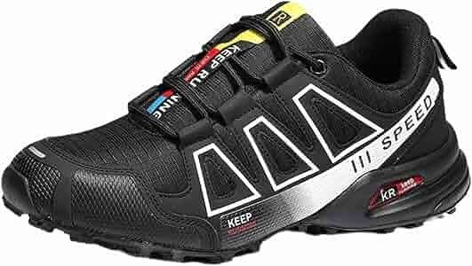 Men‘S Waterproof Hiking Shoes Outdoor Trainers Lace-Up Climbing Shoes Women Trek
