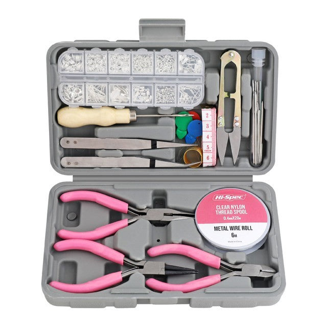 17Pc Jewellery Making Tool Kit for Bracelet, Necklace, Earring 600PC Finding Set