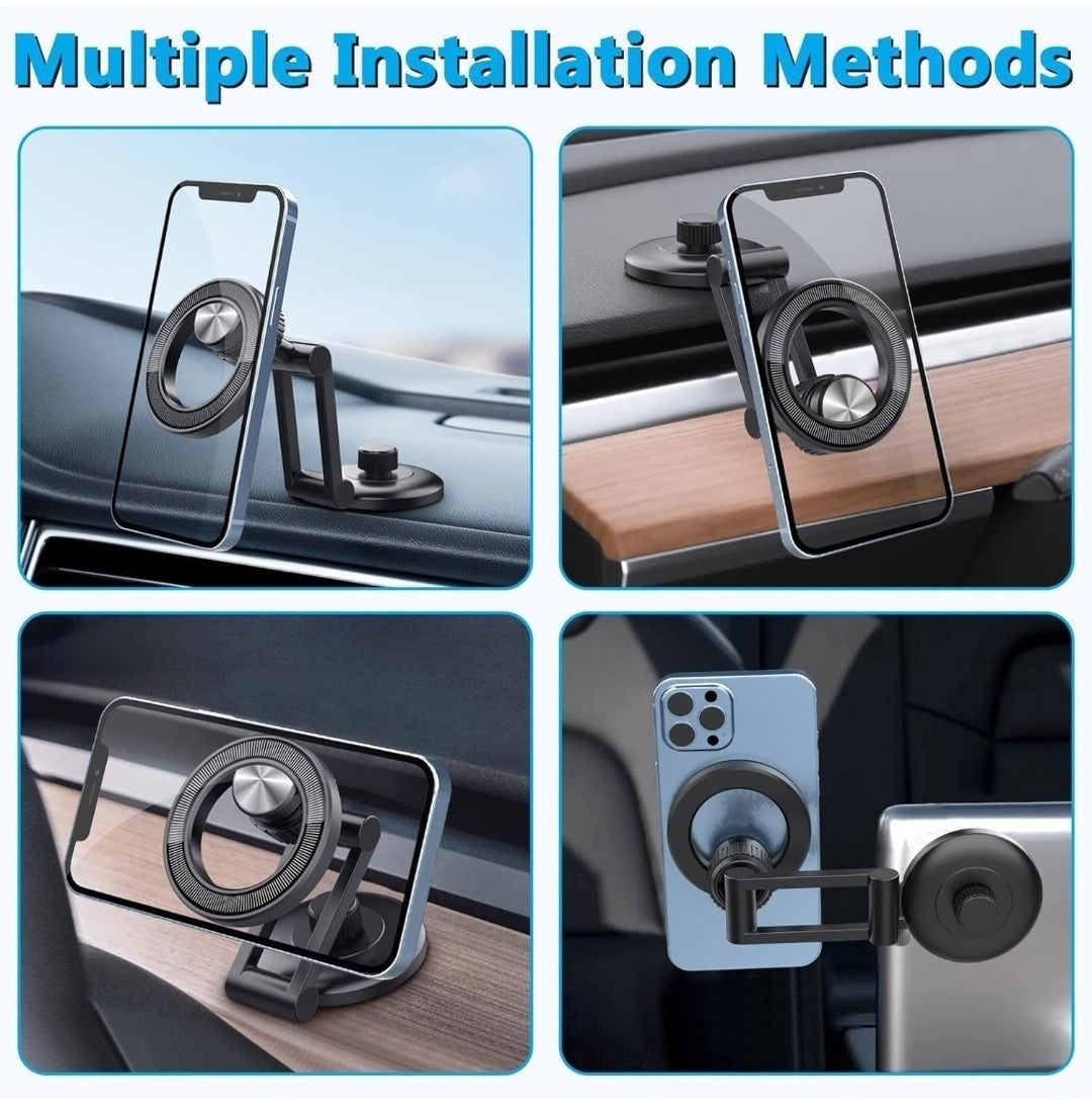 Magnetic Car Phone Holder | Air Vent & Suction Mount | Universal 360° Rotation