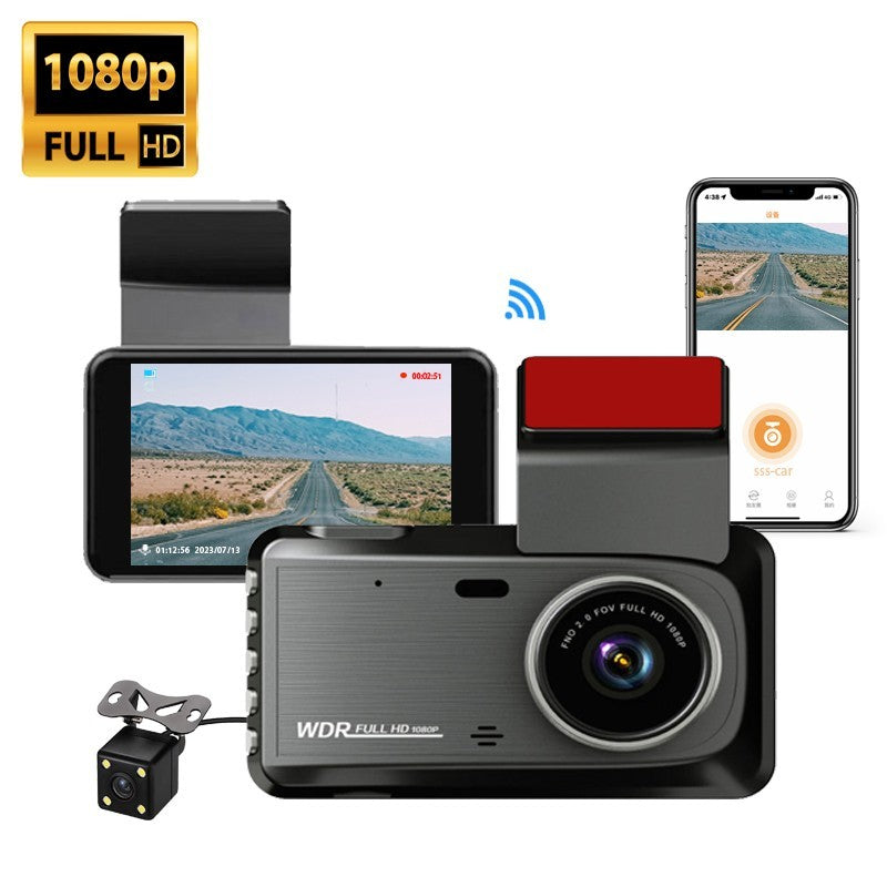 Car Dvr  4-inch touch WIFI interconnected HD car driving recorder car Camera 
