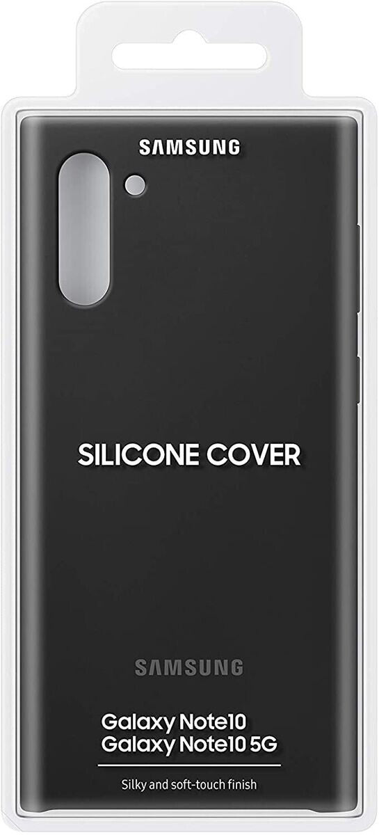 Samsung Official Genuine Silicone Case for Galaxy Note 10, Silicone Cover, Black