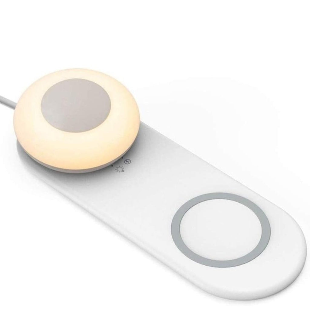 Link2Home Portable Wireless Smart Phone Fast Charging Station with Night Light