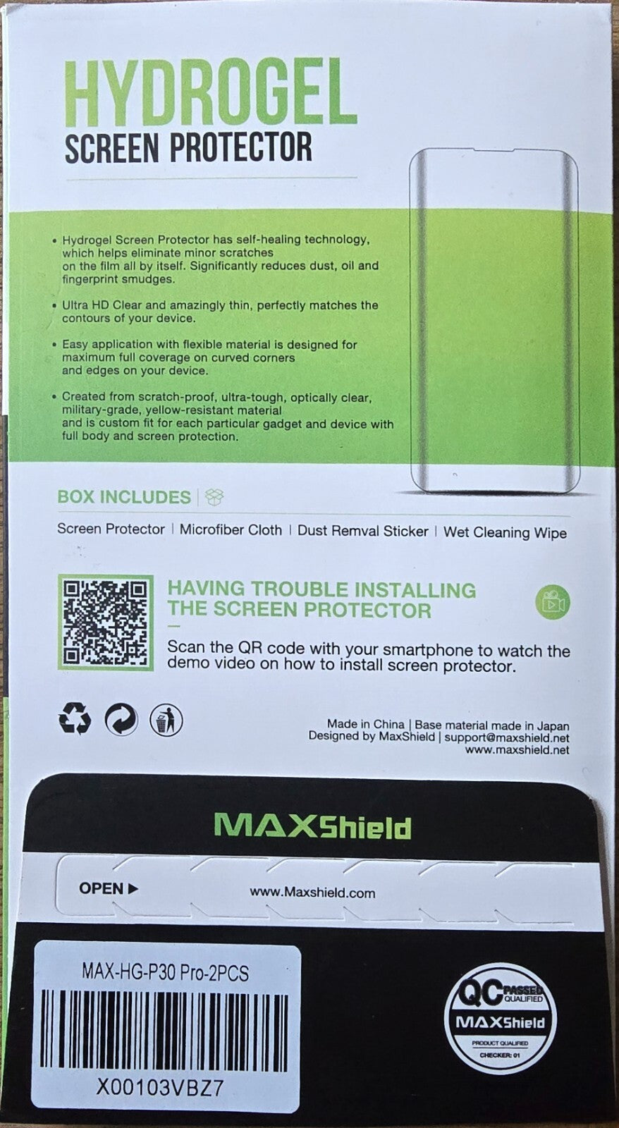 Screen Protector TPU FILM Cover For Huawei P30 Pro 100% Clear Hydrogel Pack Of 2