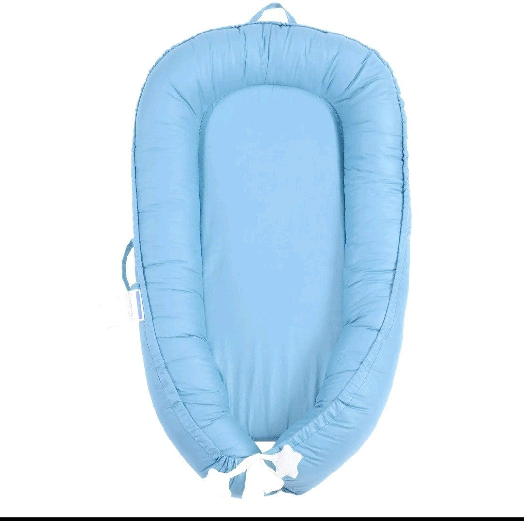 Baby Pod Nest Newborn Reversible Cocoon Bed Newborn Cushion UK BLUE