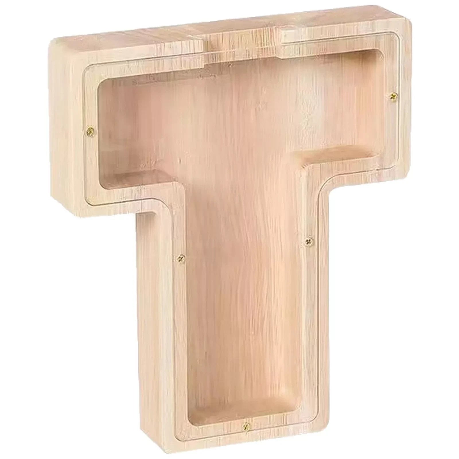 Wooden Letter Money Box A-Z - Standing Letters & Symbols Coin Saving Boxes