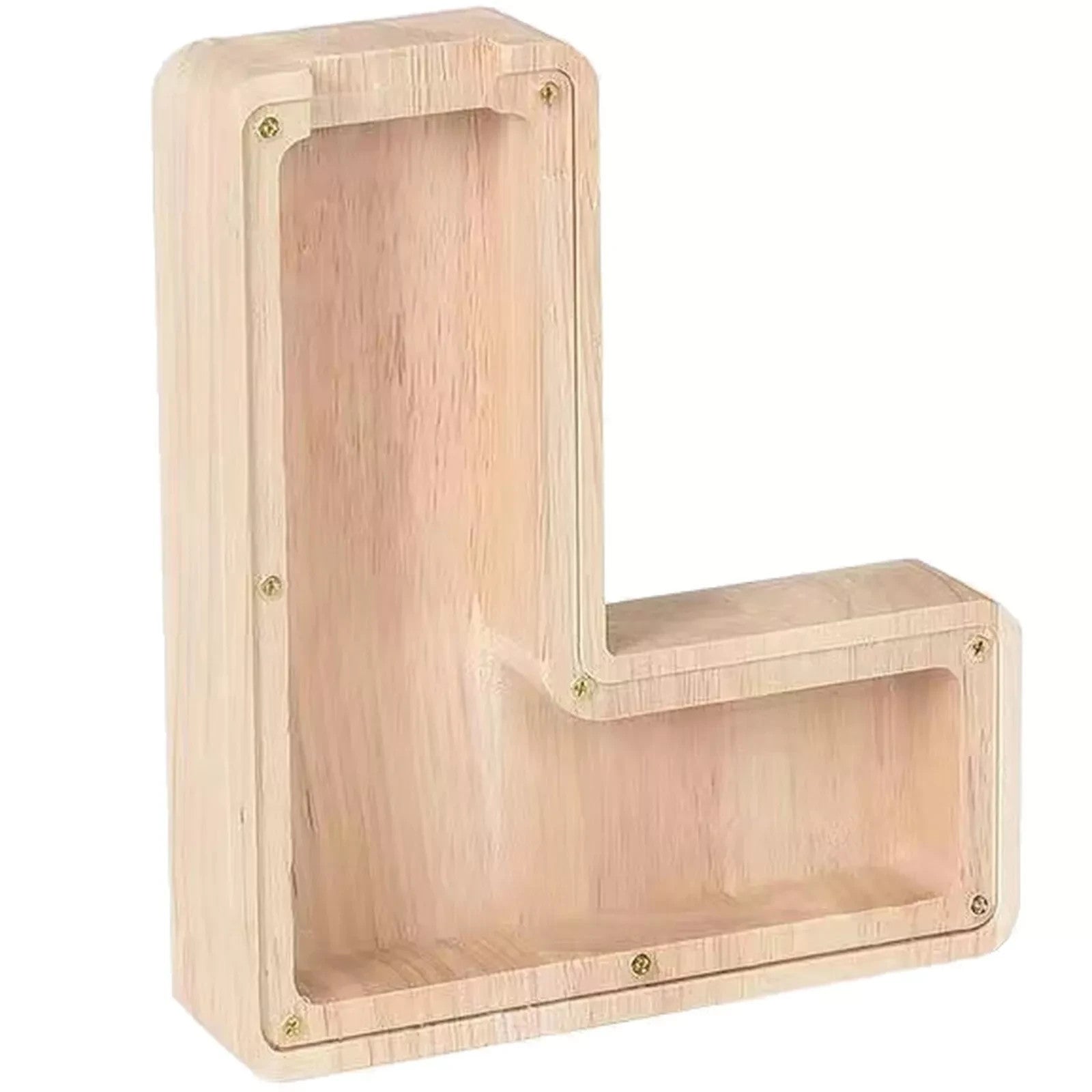 Wooden Letter Money Box A-Z - Standing Letters & Symbols Coin Saving Boxes