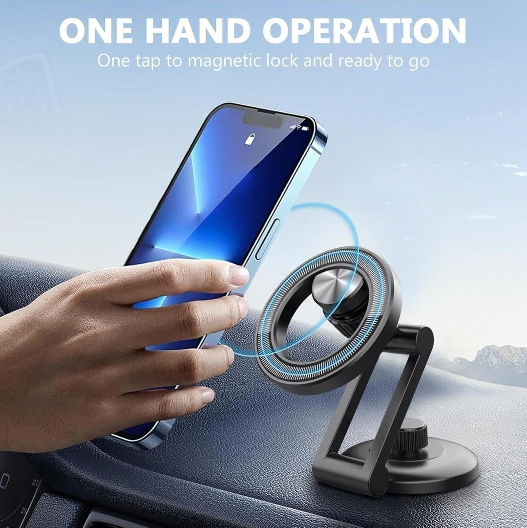 Magnetic Car Phone Holder | Air Vent & Suction Mount | Universal 360° Rotation