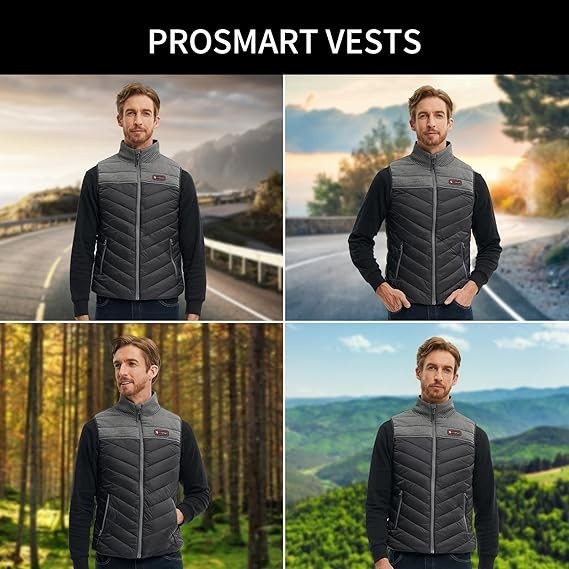 ProSmart Heated Vest Polar Fleece Lightweight Waistcoat with USB Battery Pack