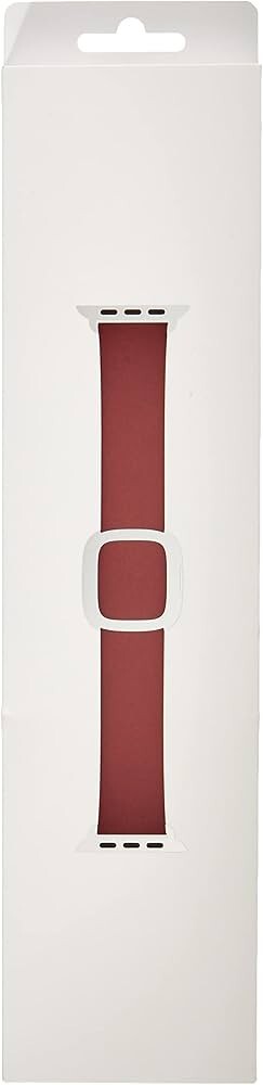 Genuine APPLE Watch Strap Red SCARLET Leather Modern Buckle 40mm 41mm 38mm 42mm 