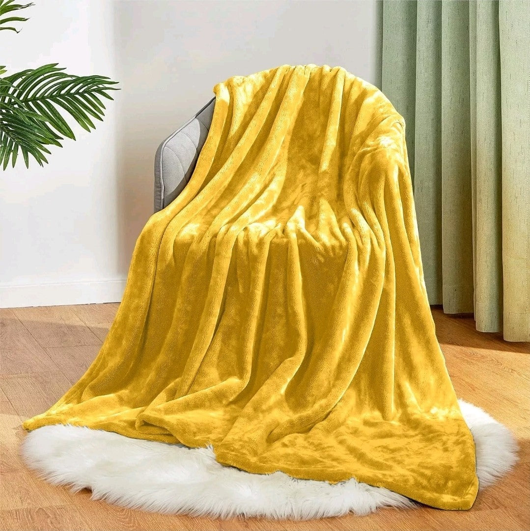 Super Soft Large Fleece Blanket Sofa Bed Mink Throw Faux Fur Blankets 150X200 CM