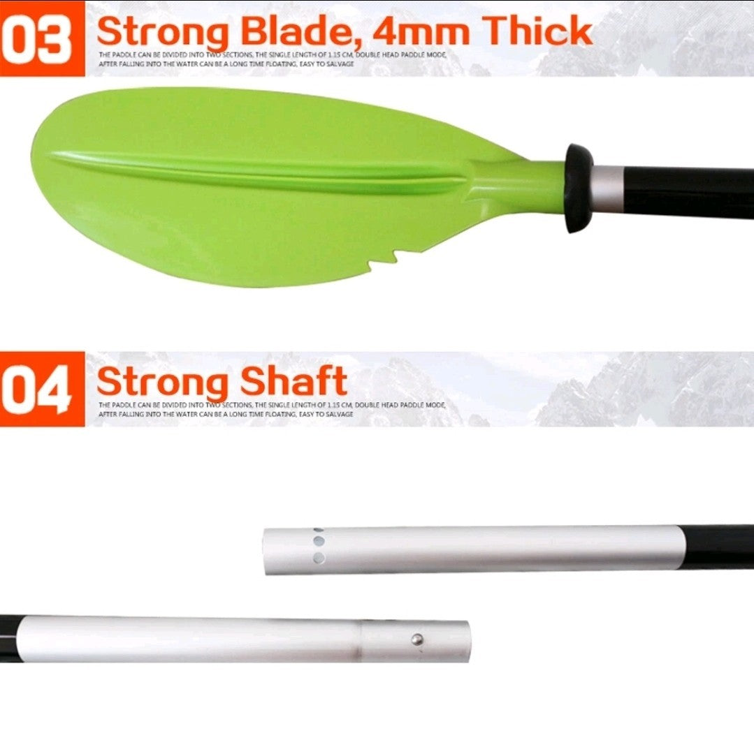 Professional Kayak Paddle Asymmetrical Floating Oar Aluminium Paddle 220cm Blue