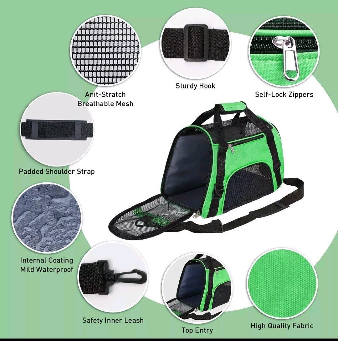 PET CARRIER BAG,PORTABLE SOFT FABRIC FOLDING, DOG/ PUPPY/CAT PET TRAVEL NEW