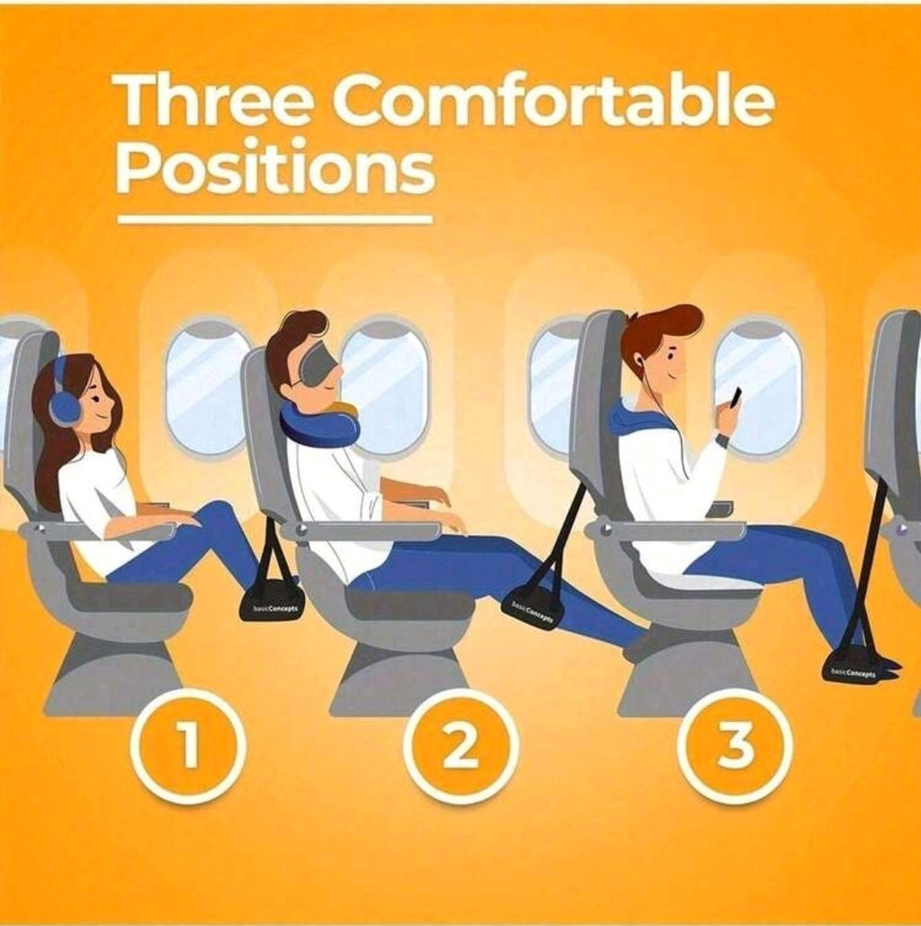 Travel Foot Rest Portable Adjustable Folding Hanging Foot Hammock