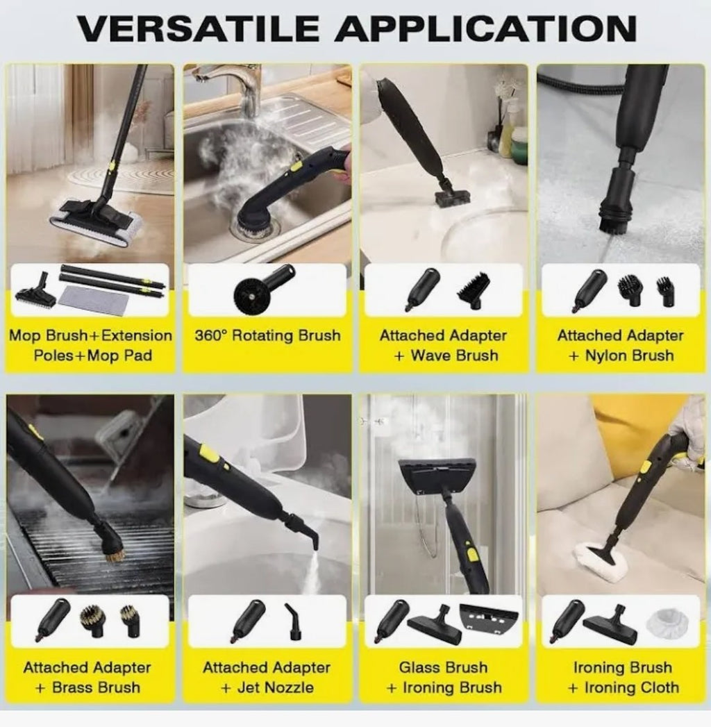 Multi-Purpos TVD Steam Cleaner SW-608 & Steam Mop for Floor Cleaning Accessories