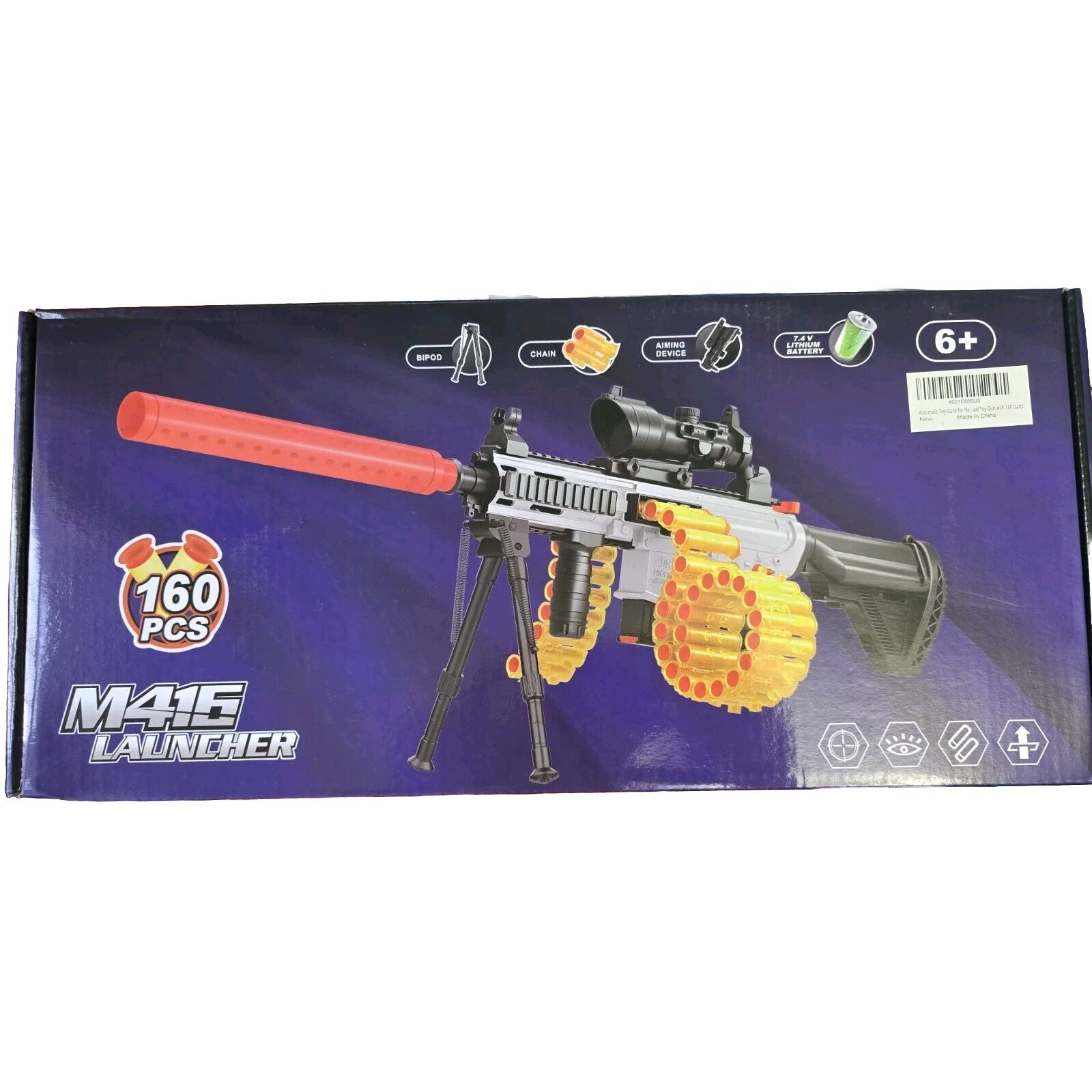 M416 Automatic Toy Guns with Soft Bullet,Kids Shooting Game with Scope, Age 6-12
