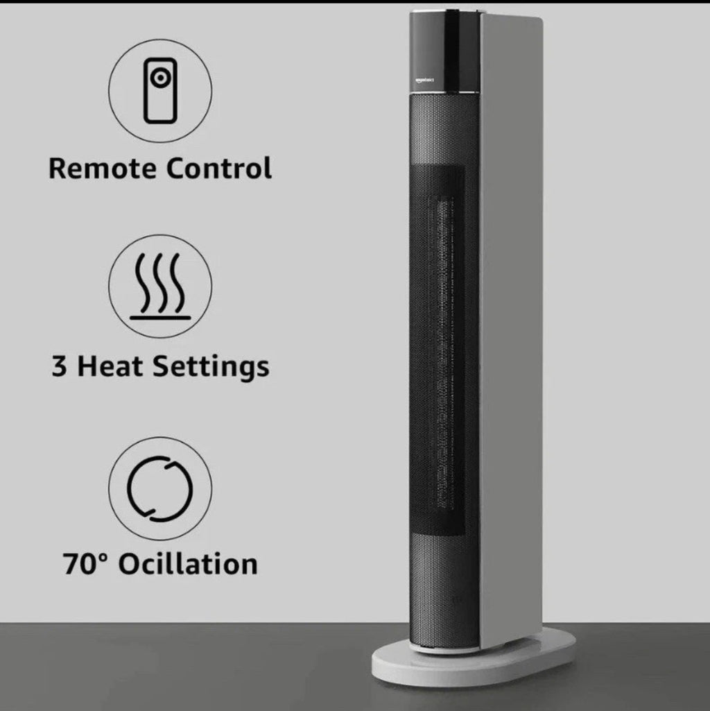 Tower Heater & Fan 2in1 - 2200W Eco, Oscillating, 2 Fan Speeds & 3 Heat Settings