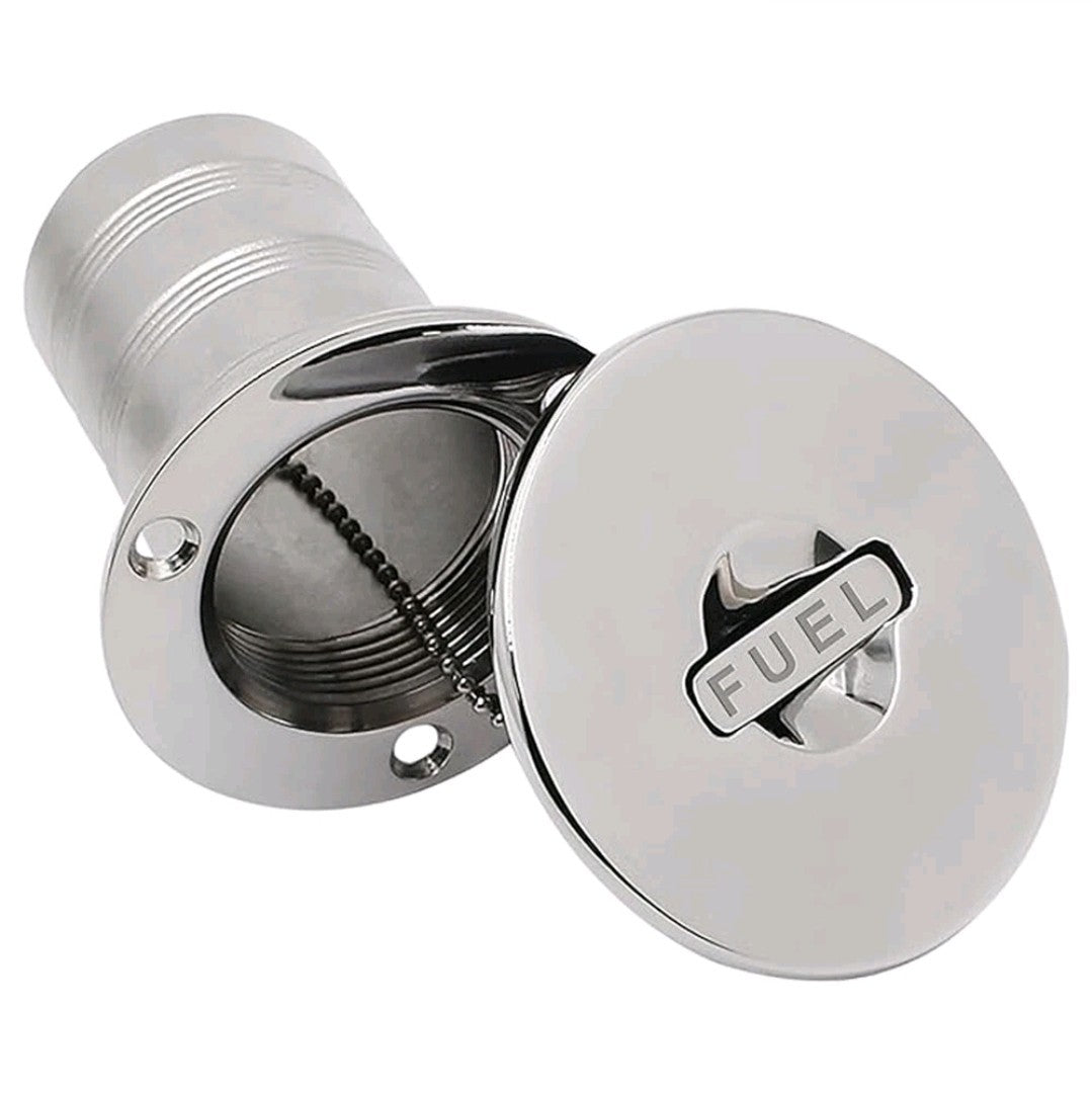 2" Boat Deck Fill Marine Filler with Keyless Lift Fuel Cap 316 Stainless Steel