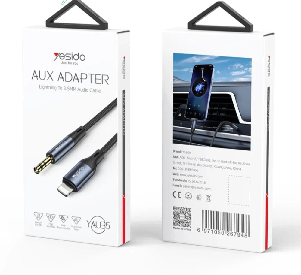 Apple iphone to Aux 3.5mm audio jack adapter cable For iPhone xr,11,12,13,14