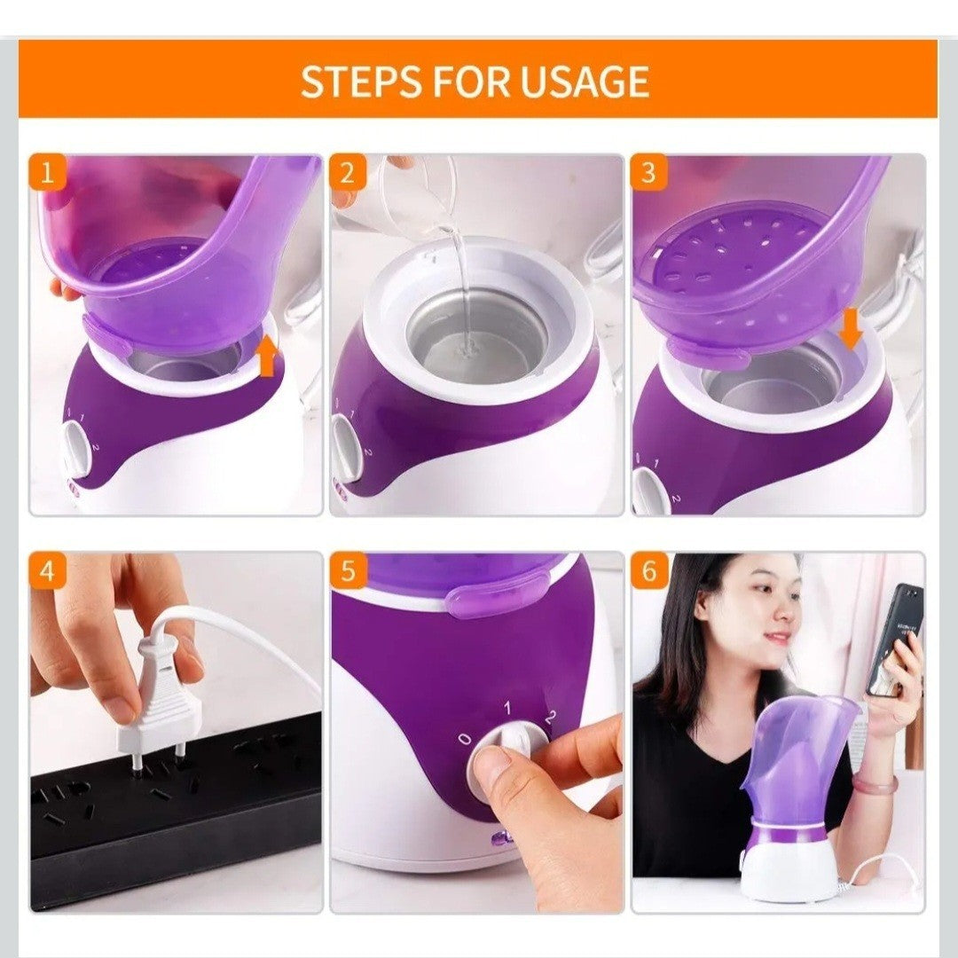 Facial Skin Care Steamer Pro Face Sprayer SPA Pores Steam Clean Sauna Mist UK