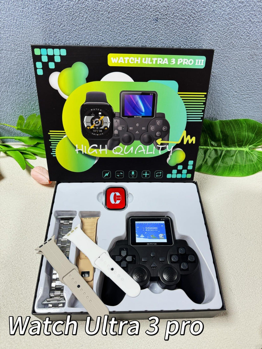 Smart Watch Ultra 3 Pro II Gift Set – Series 11 Smartwatch + Retro Game Console 