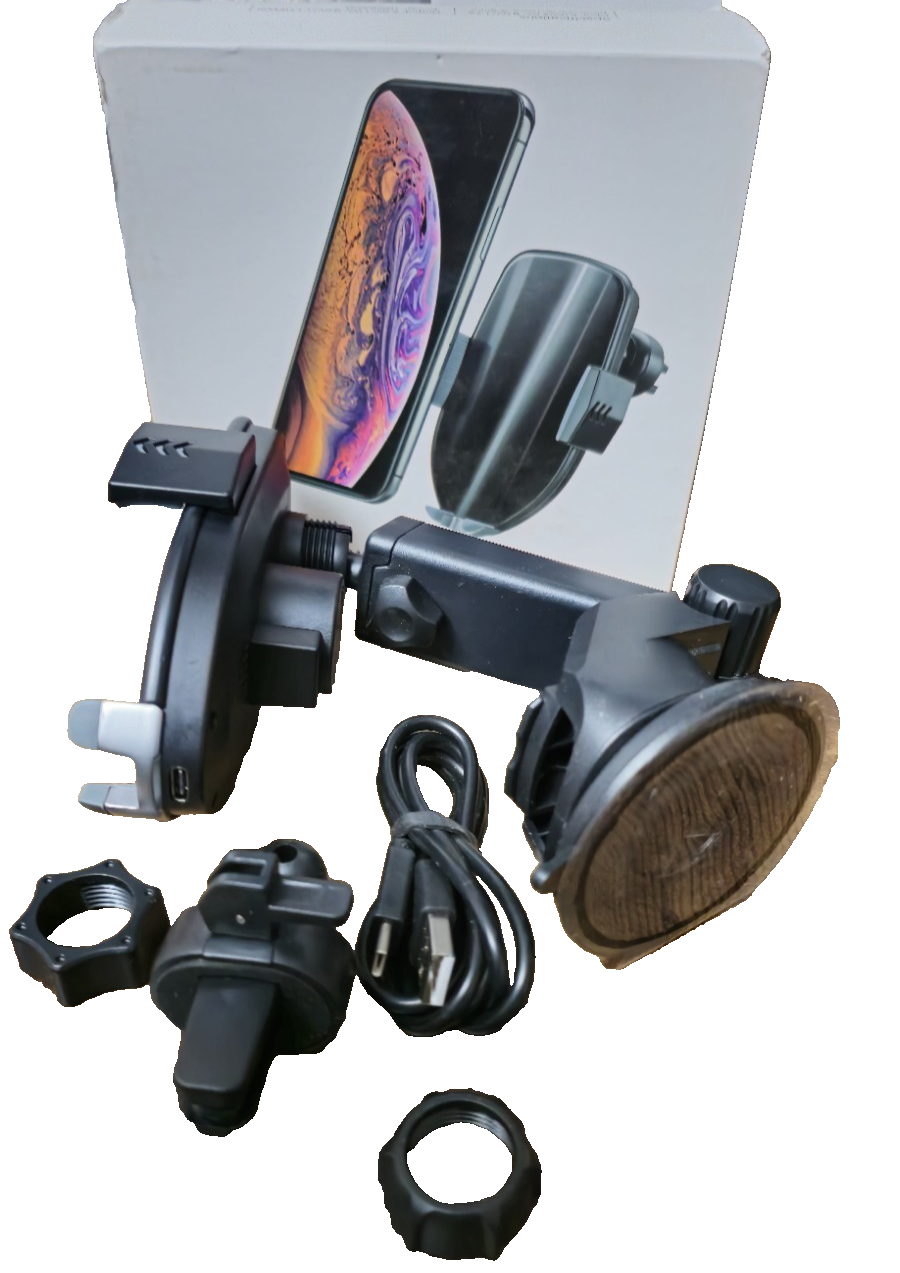 Wireless Car Charger Mount 10W  Automatic Clamping Phone Holder  2-in-1