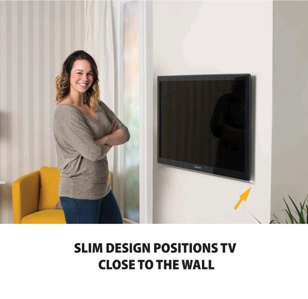 SANUS SimplySafe Fixed Slim TV Wall Mount for 47"-80" Sreens - Black Heavy Duty 