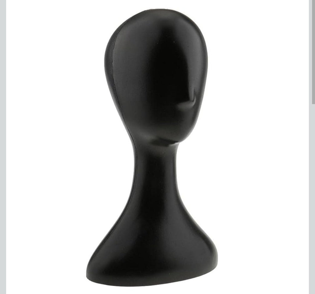 Abstract  Manikin Head for Hat Headset/Glasses /Hair Display Stand BLACK COLOUR