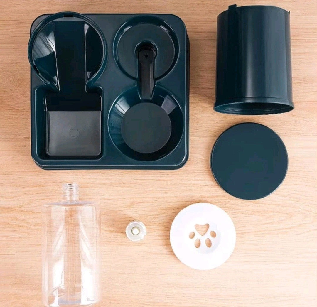 2 in1 Feeder Food Water Dispenser Bowl Automatic Dog Cat Bottle Pet Self Feeding