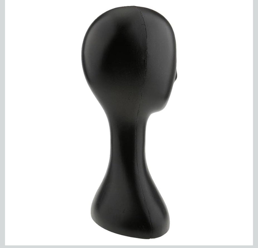 Abstract  Manikin Head for Hat Headset/Glasses /Hair Display Stand BLACK COLOUR