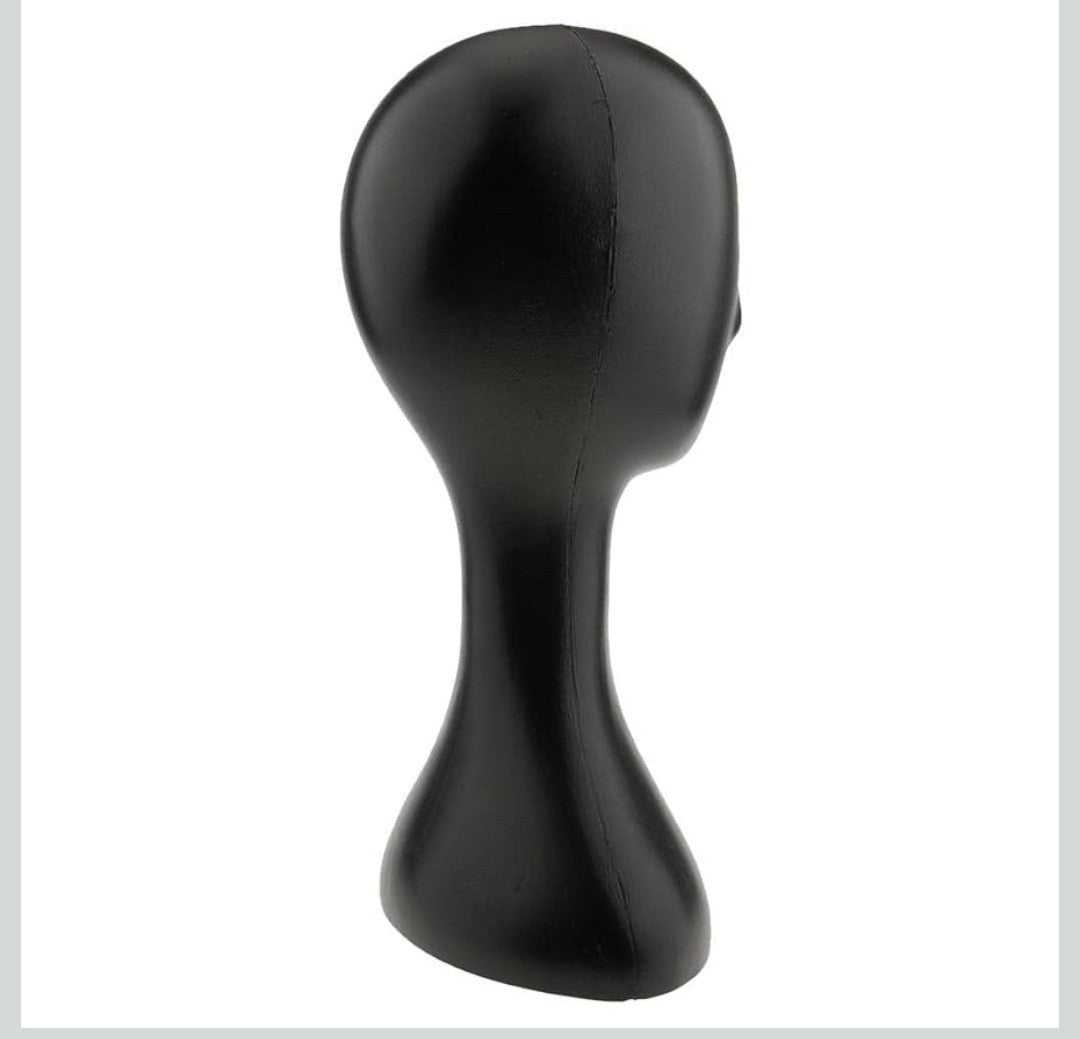 Abstract  Manikin Head for Hat Headset/Glasses /Hair Display Stand BLACK COLOUR