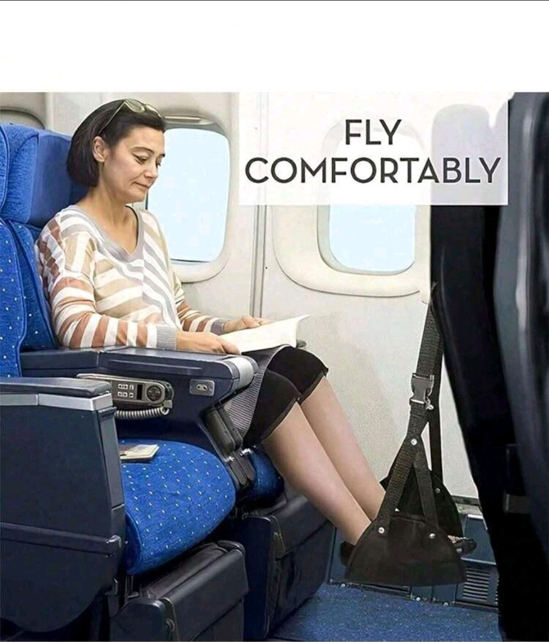 Travel Foot Rest Portable Adjustable Folding Hanging Foot Hammock