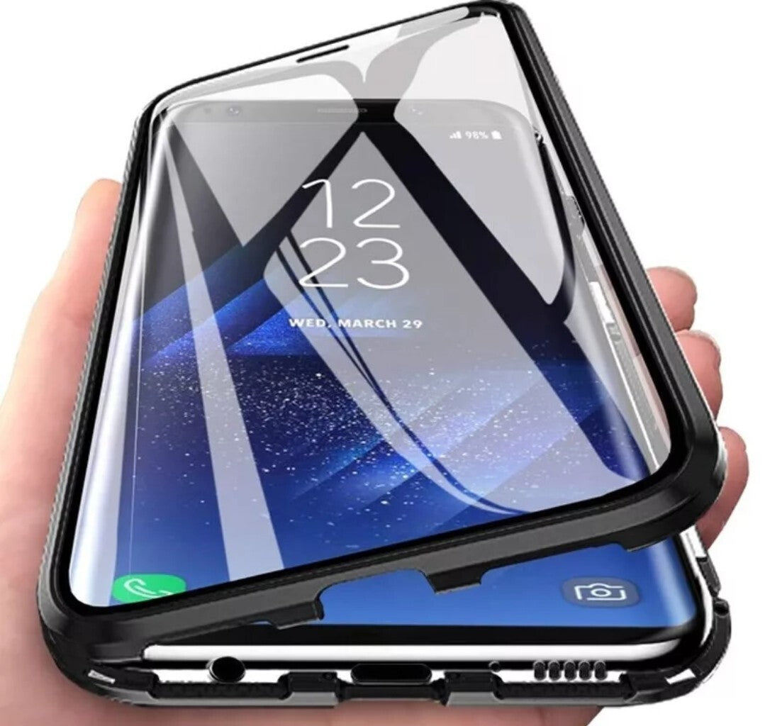 360° Magnetic Metal Frame Case Black Double Sided For Samsung Galaxy Note 20 5g