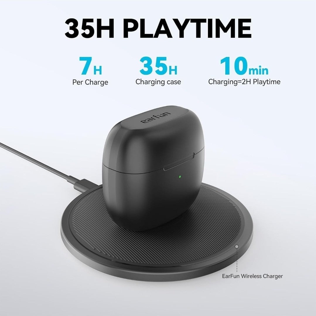 EarFun Air Wireless Earbuds Bluetooth Headphones 35H Mic Waterproof Deep Bass
