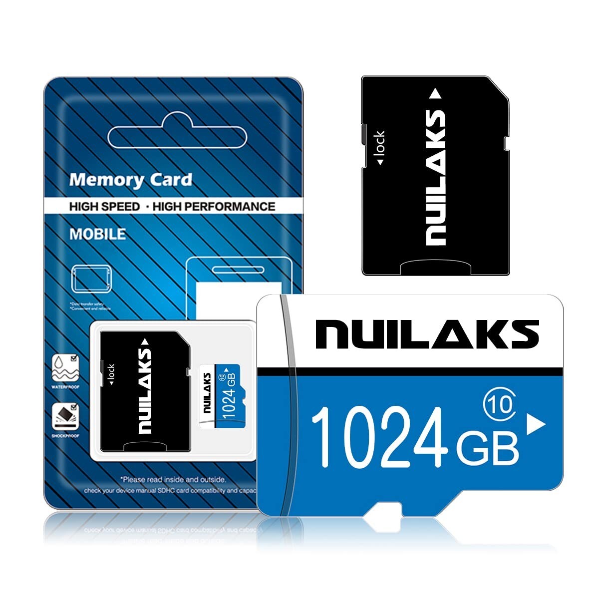 1Tb Micro SD Card Flash Memory Card TF Card Class 10, 1024 GB
