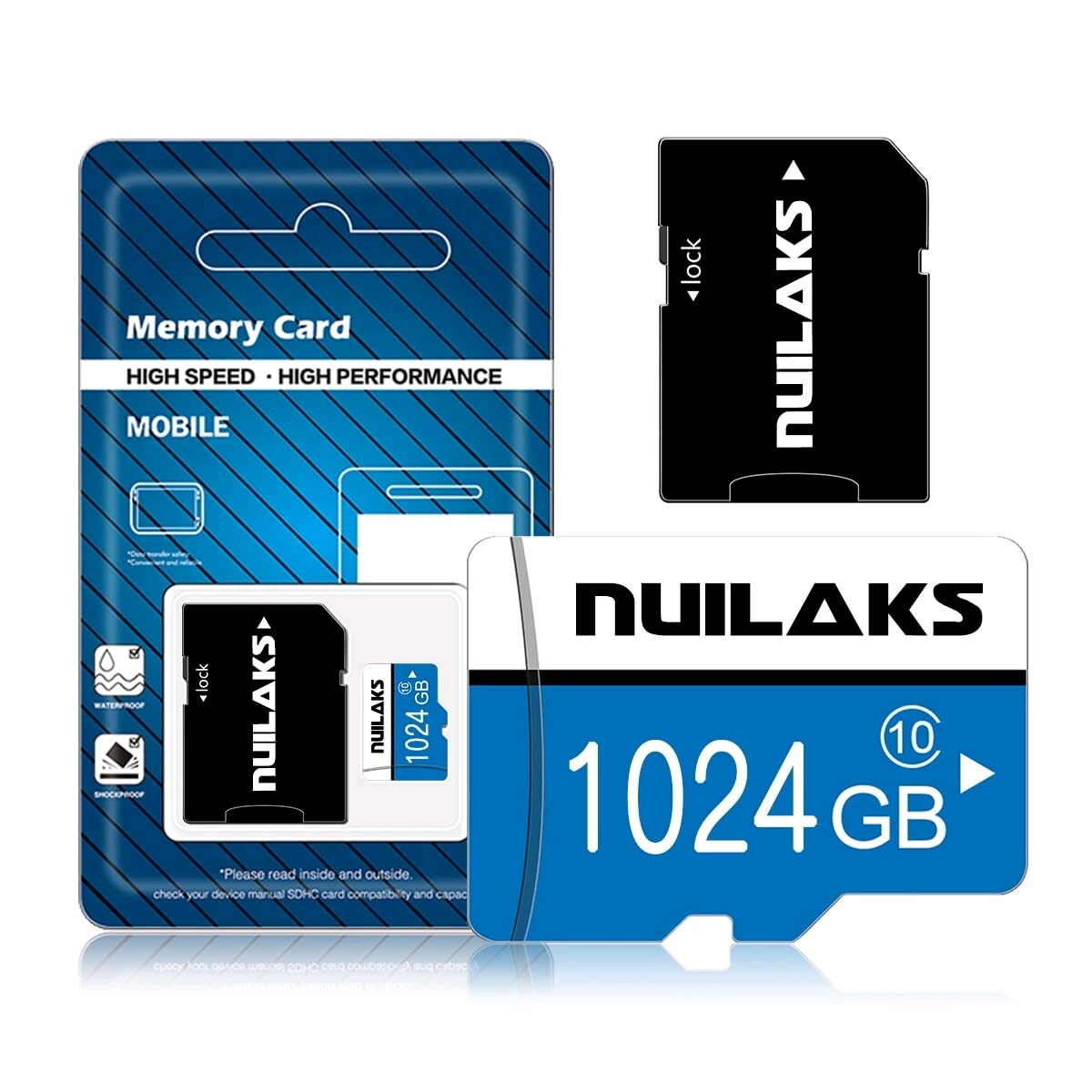 1Tb Micro SD Card Flash Memory Card TF Card Class 10, 1024 GB