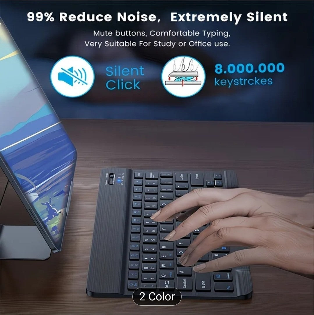 Rechargeable Wireless Bluetooth Keyboard & Mouse Combo–Ultra Slim Silent Typing 