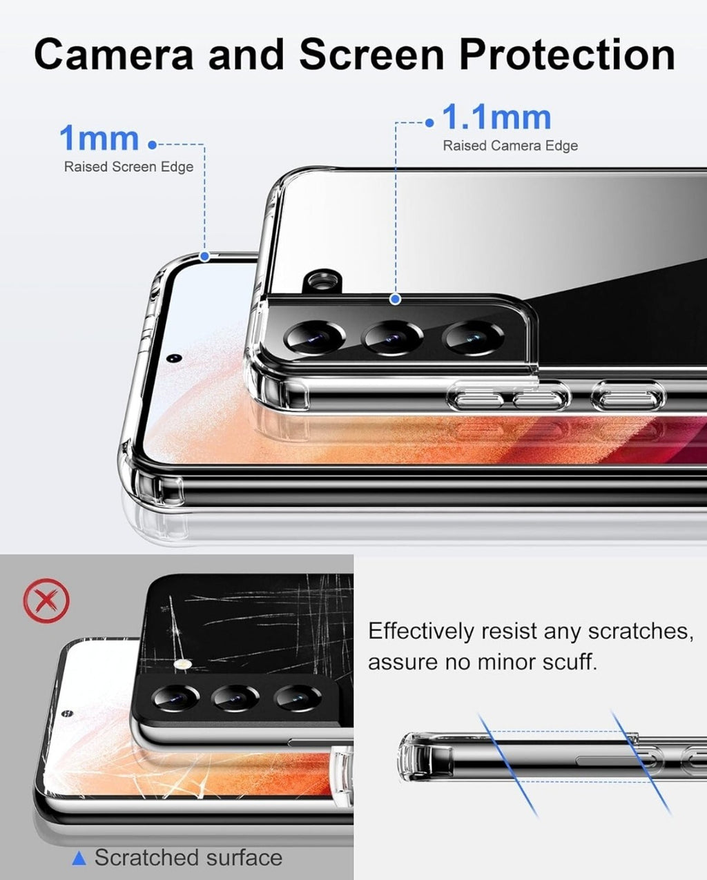Samsung Galaxy S21 5G 6.2" Hoomlin Clear Case Back Cover Anti-Scratch,Shockproof