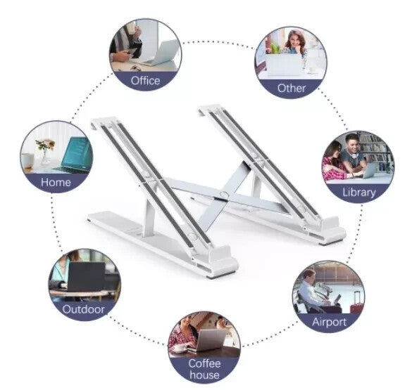 Adjustable Laptop Stand Portable Folding Aluminium Alloy For All Laptop, Ipads