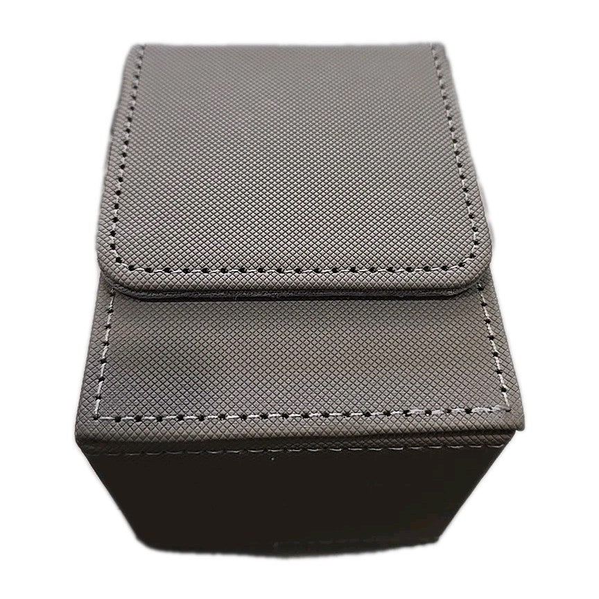 Premium Deck Boxes Card Holder - Strong Magnetic Clips - Single Grey 