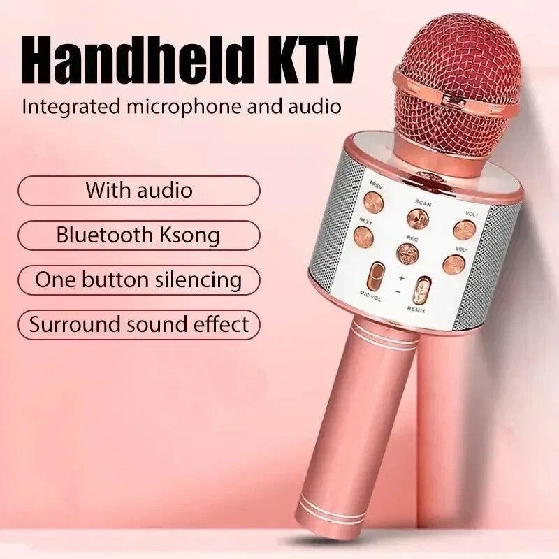 Girls & Boys Toys Age 3-12, Gifts for 3-10 Year Old Microphone Bluetooth Speaker