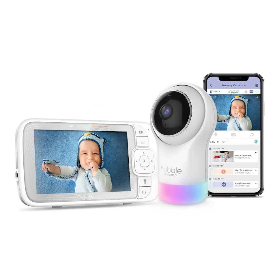 Hubble Nursery View Pro 5" Inch Video Baby Monitor with Remote Pan, Tilt & Zoom