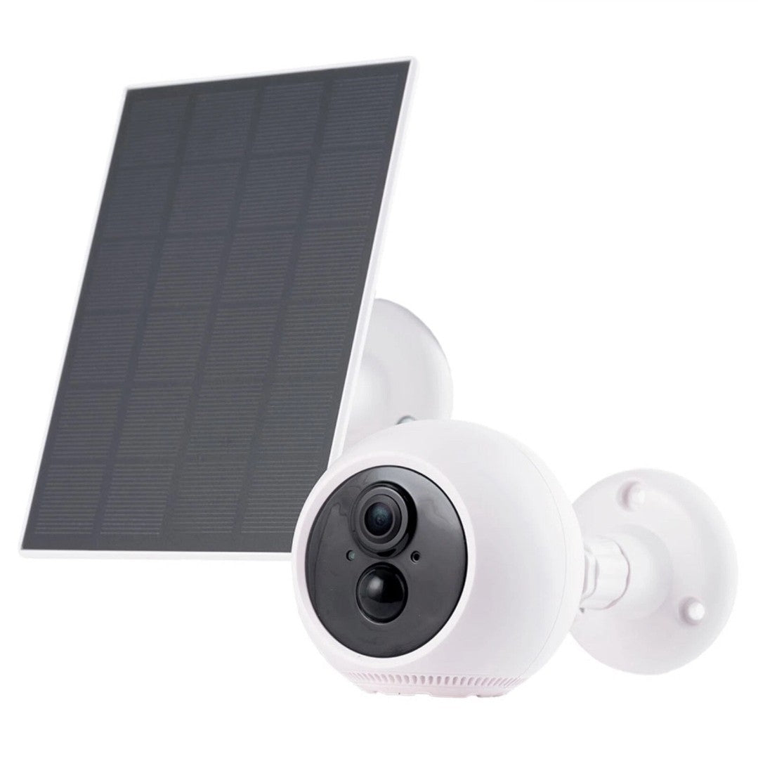 Smart Wifi CCTV Camera Rechargeable Battery & Solar Power 3MP 2K UHD 2 Way Audio