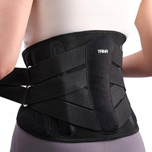YAHA Lower Back Brace Support Belt, Pain Relief, Heavy Lifting-Adjustable-Unisex