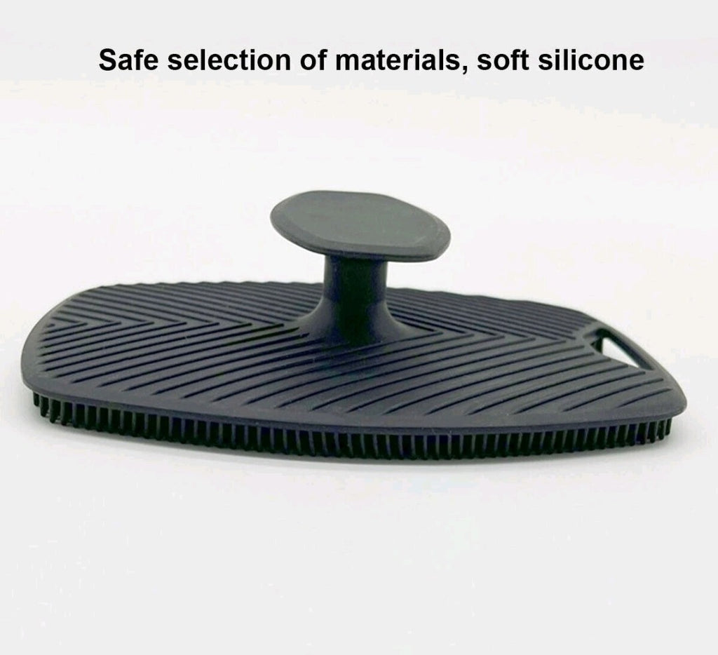 2x Silicone Body Face Scrubber Shower Cleaning Brush Deep Portable Hang 