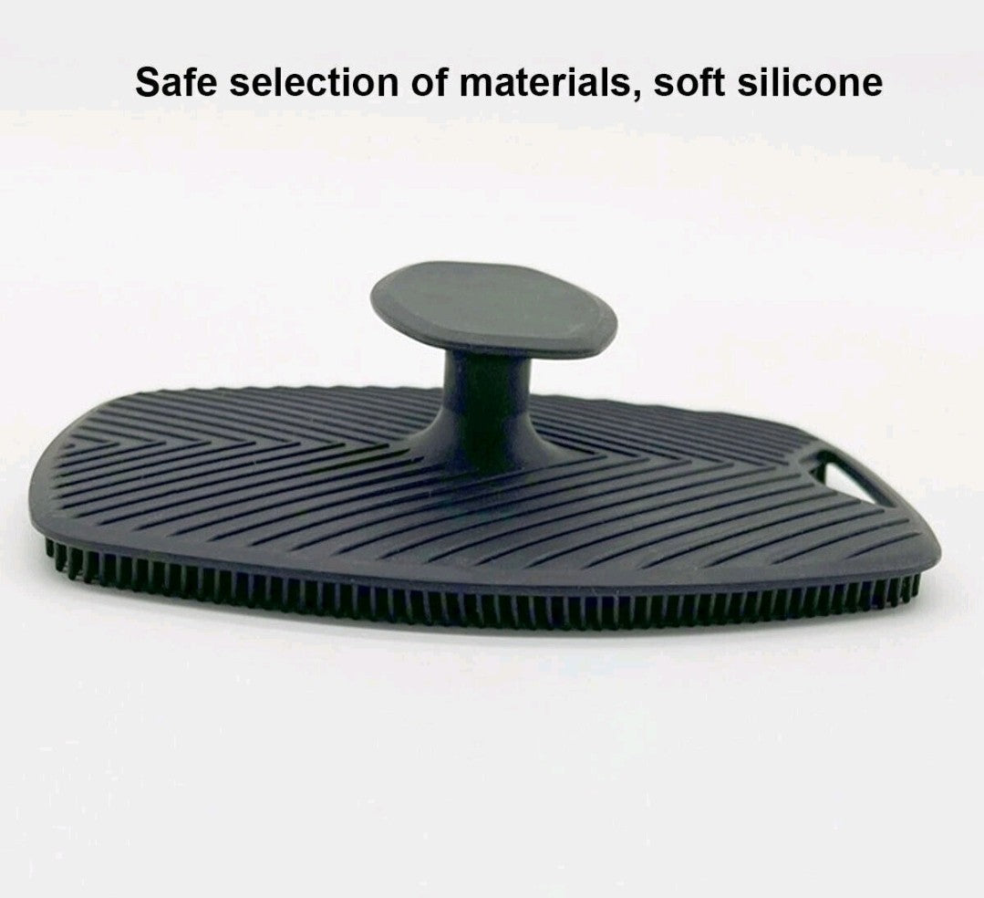 2x Silicone Body Face Scrubber Shower Cleaning Brush Deep Portable Hang 