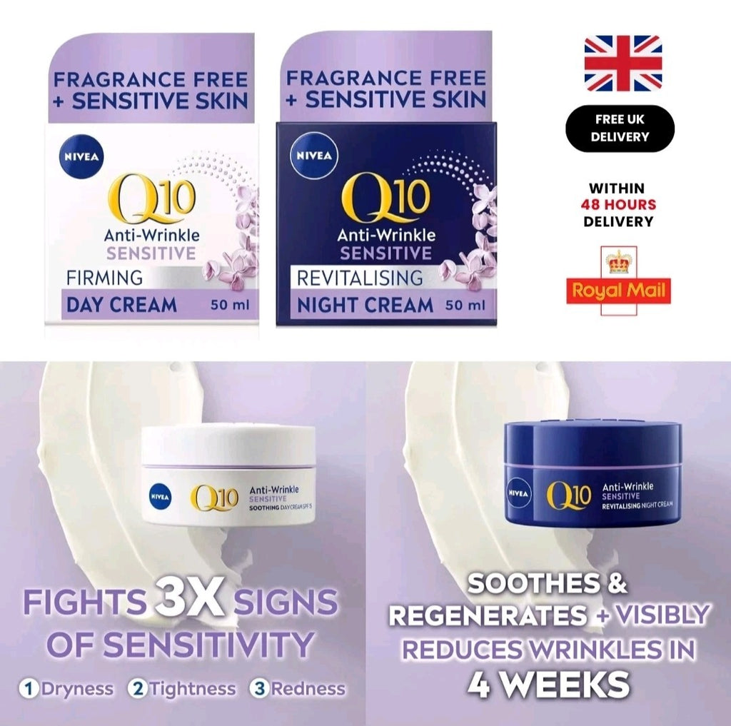 Nivea 50ml Q10 Anti-wrinkle Day Cream-50ml Q10 Night Cream Suitable For All Skin