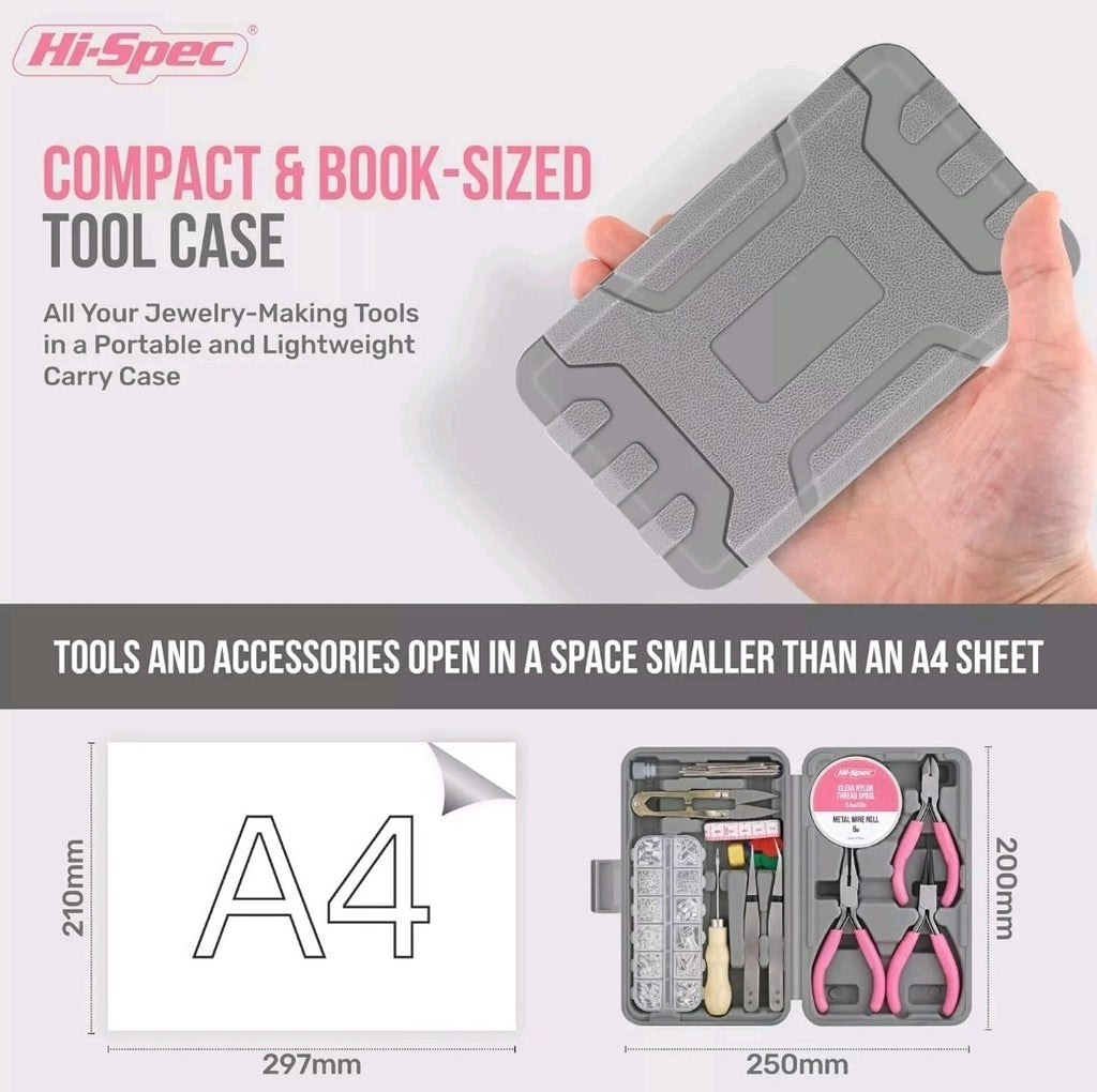 17Pc Jewellery Making Tool Kit for Bracelet, Necklace, Earring 600PC Finding Set