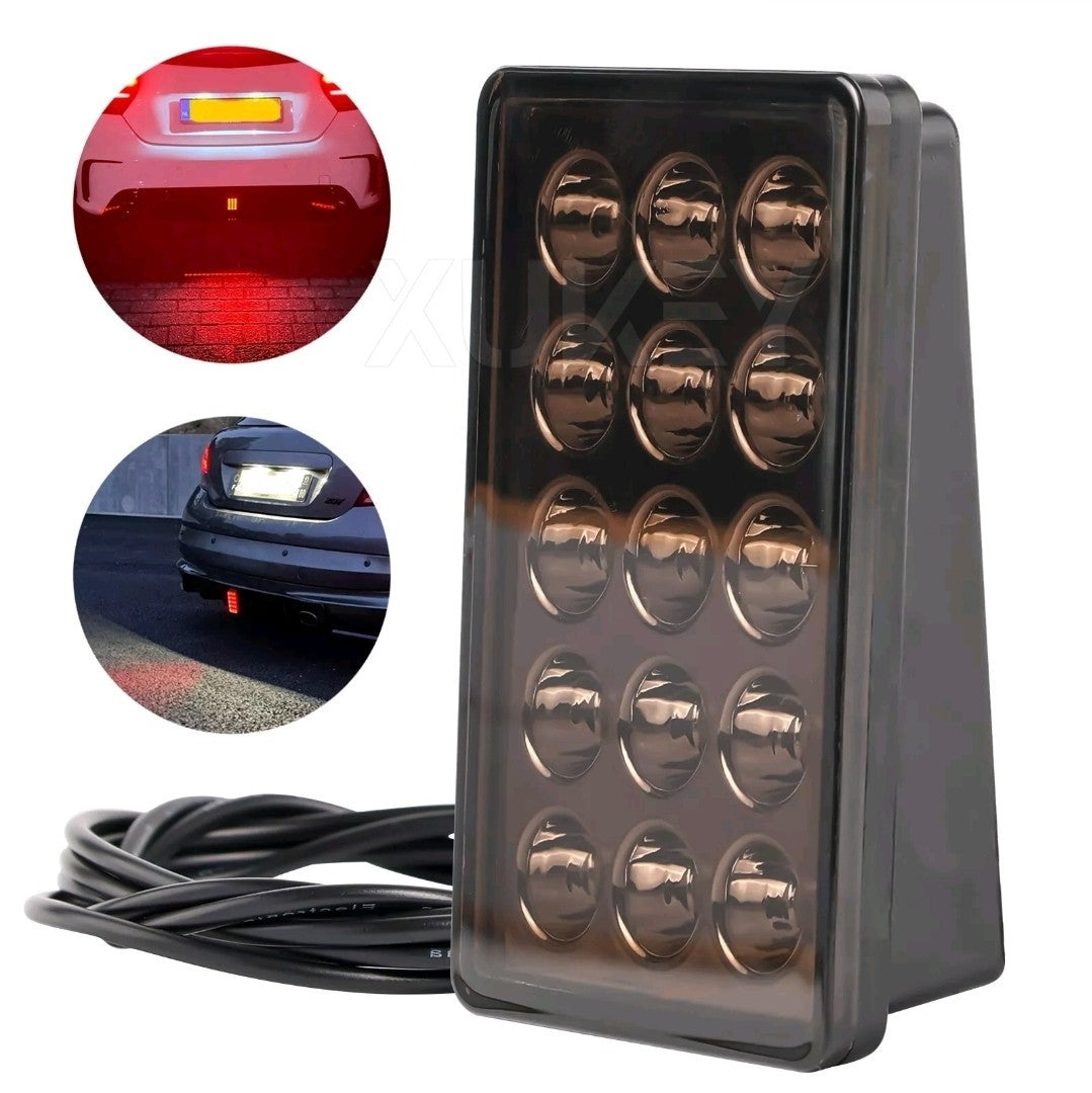 F1 Style 15 LEDs Light Brake Light 3rd Third Smoked Rear Stop Warning Tail Lamp